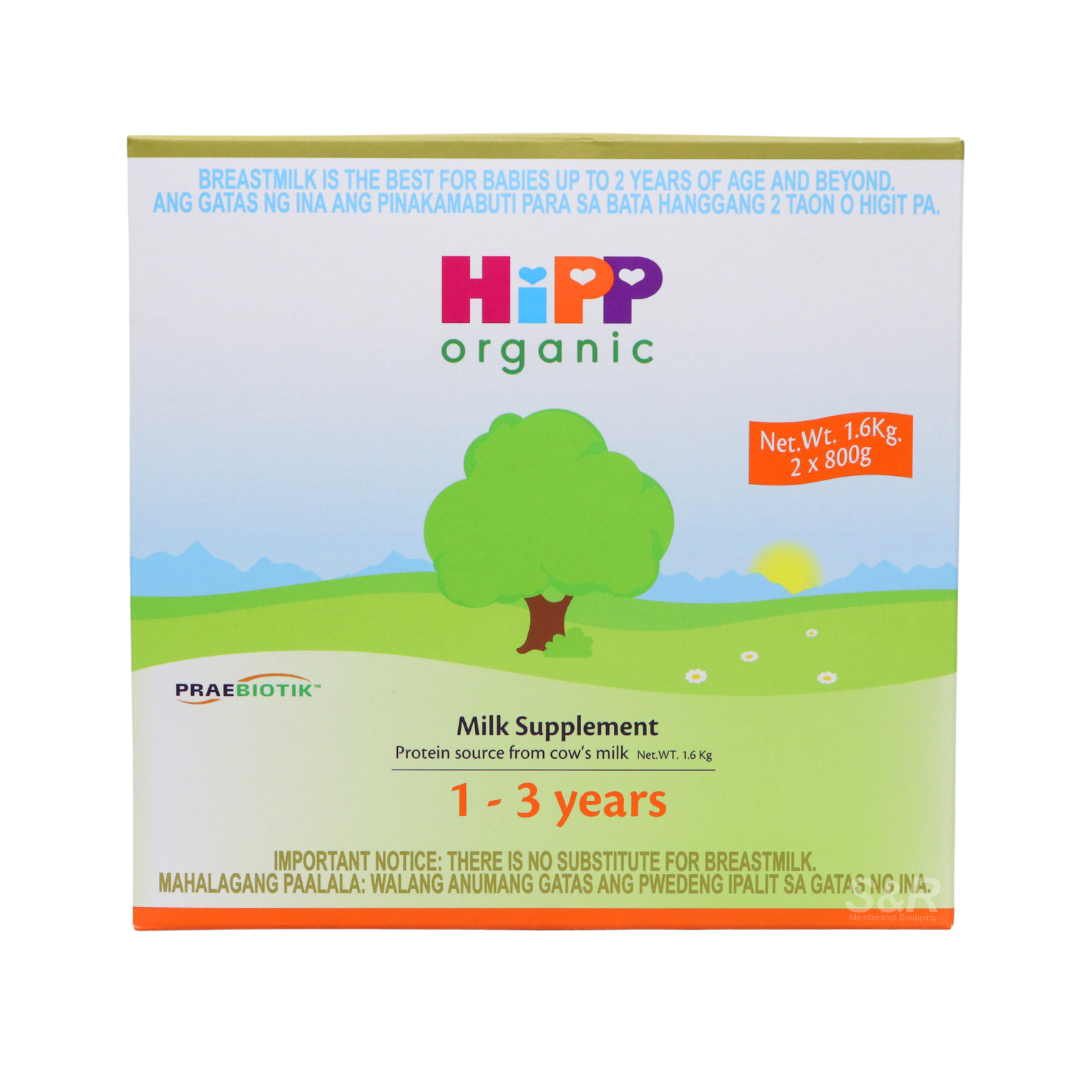 Hipp Organic 1 to 3 years Milk Supplement 1.6kg